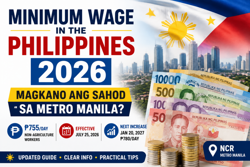 minimum wage Philippines 2026