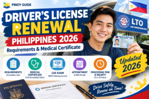 Driver’s License Renewal Philippines 2026 requirements and LTO medical certificate
