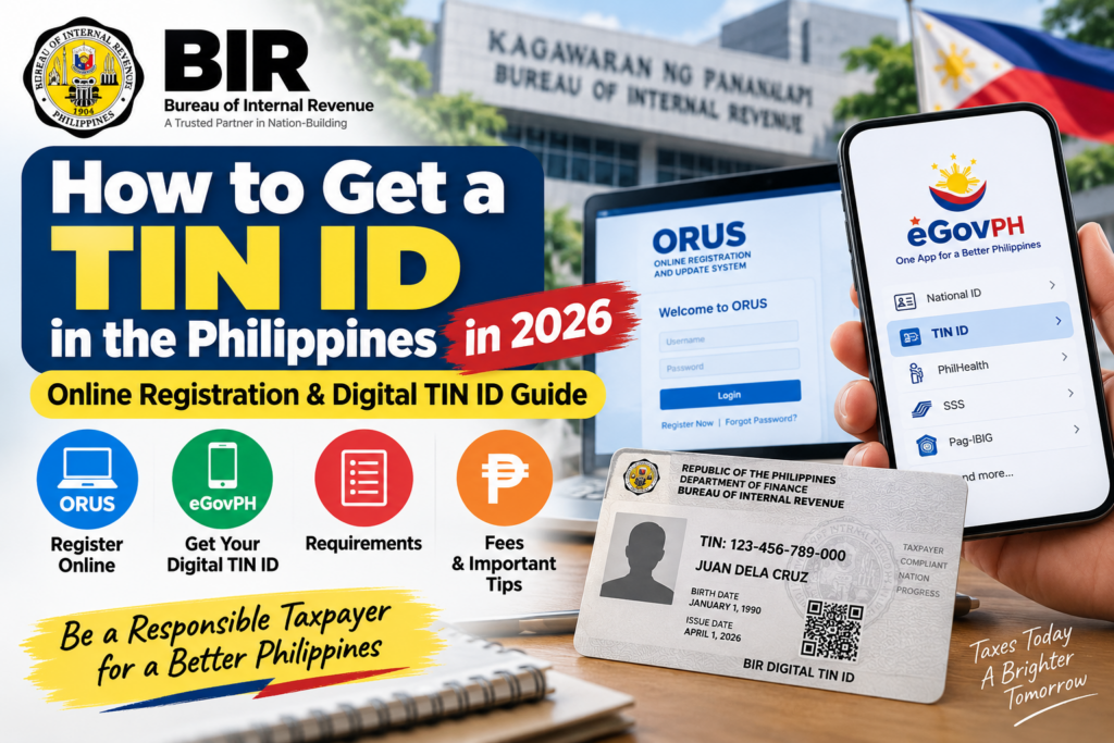 How to get a TIN ID in the Philippines in 2026 through BIR ORUS and eGovPH