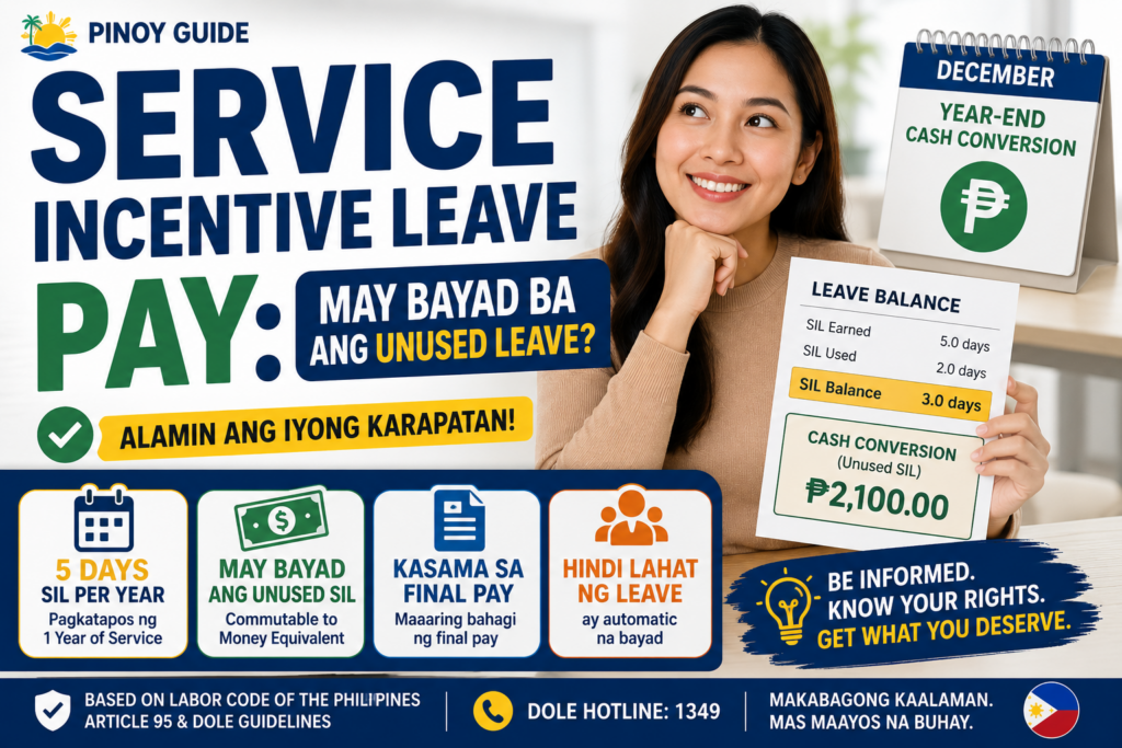 Service Incentive Leave Pay Philippines 2026 unused leave cash conversion guide