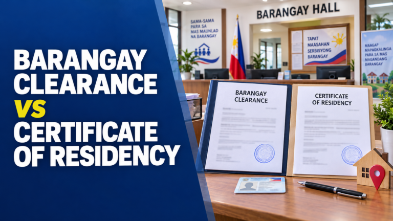 Barangay ClearanceCertificate of Residency