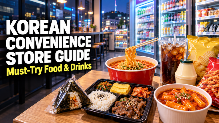Korean convenience store food and drinks for first-time visitors